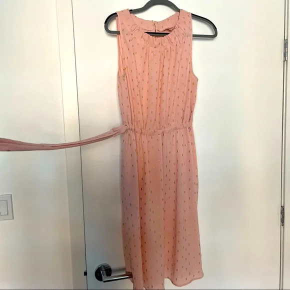 pink and gold casual dress Floral Pink & Gold Jacquard Mini Dress - All Dresses main image 0